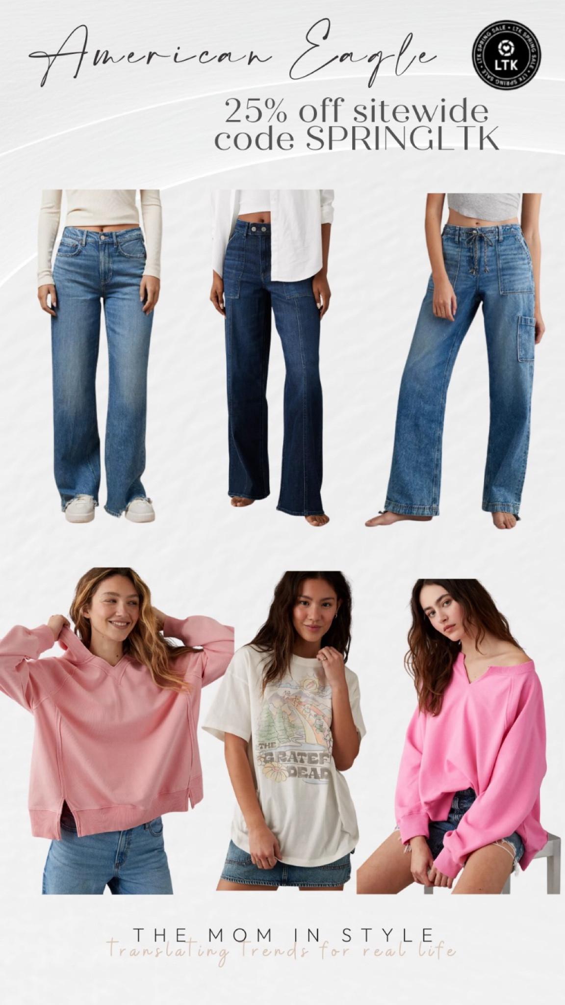American Eagle 25% off sitewide 

#LTKSpringSale #LTKfindsunder100 #LTKfindsunder50