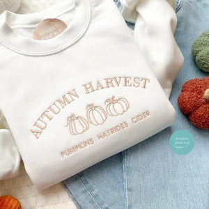 Autumn Harvest sweatshirt, Embroidered sweatshirt, Pumpkin Crewneck Sweatshirt Pumpkin Patch, Pum... | Etsy (Global)
