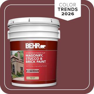 BEHR 5 gal. #MQ1-15 Rumors Flat Masonry, Stucco and Brick Interior/Exterior Paint 27205 - The Hom... | The Home Depot