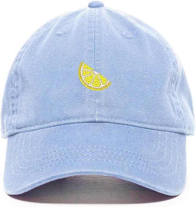 Lemon Slice Embroidered Baseball Cap Cotton Adjustable Dad Hat | Amazon (US)