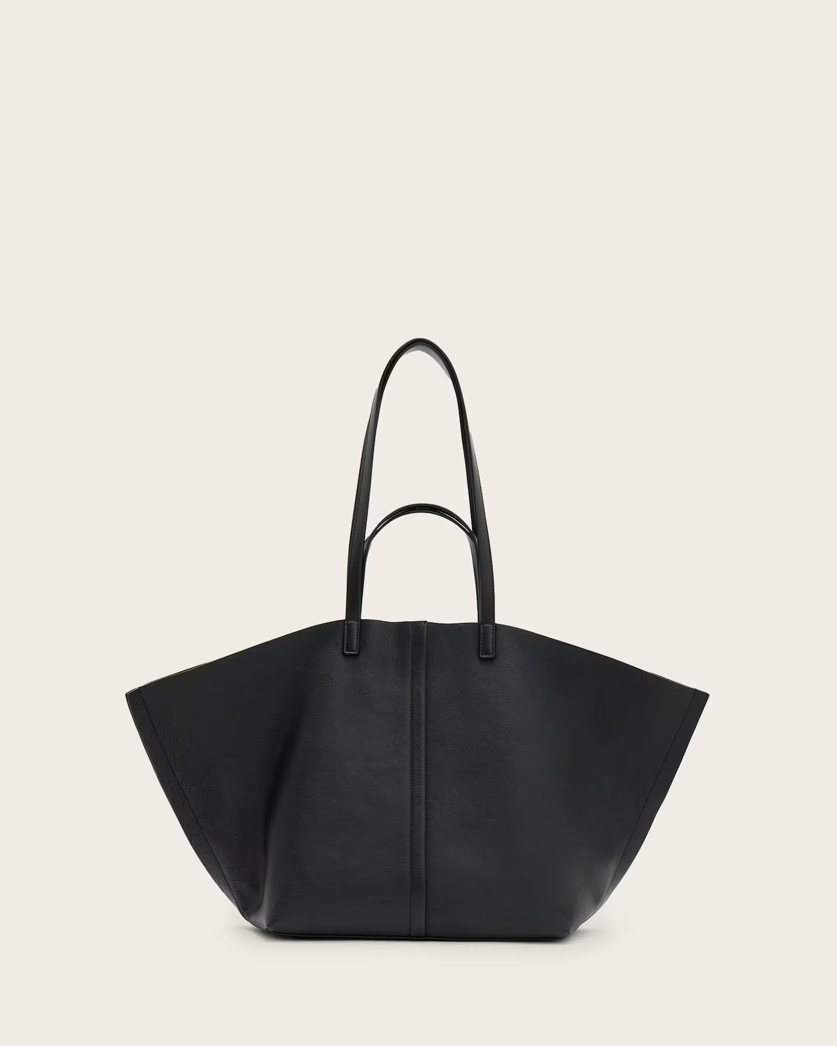 Phoenix Spacious Leather Tote Bag Black | ALLSAINTS | AllSaints UK