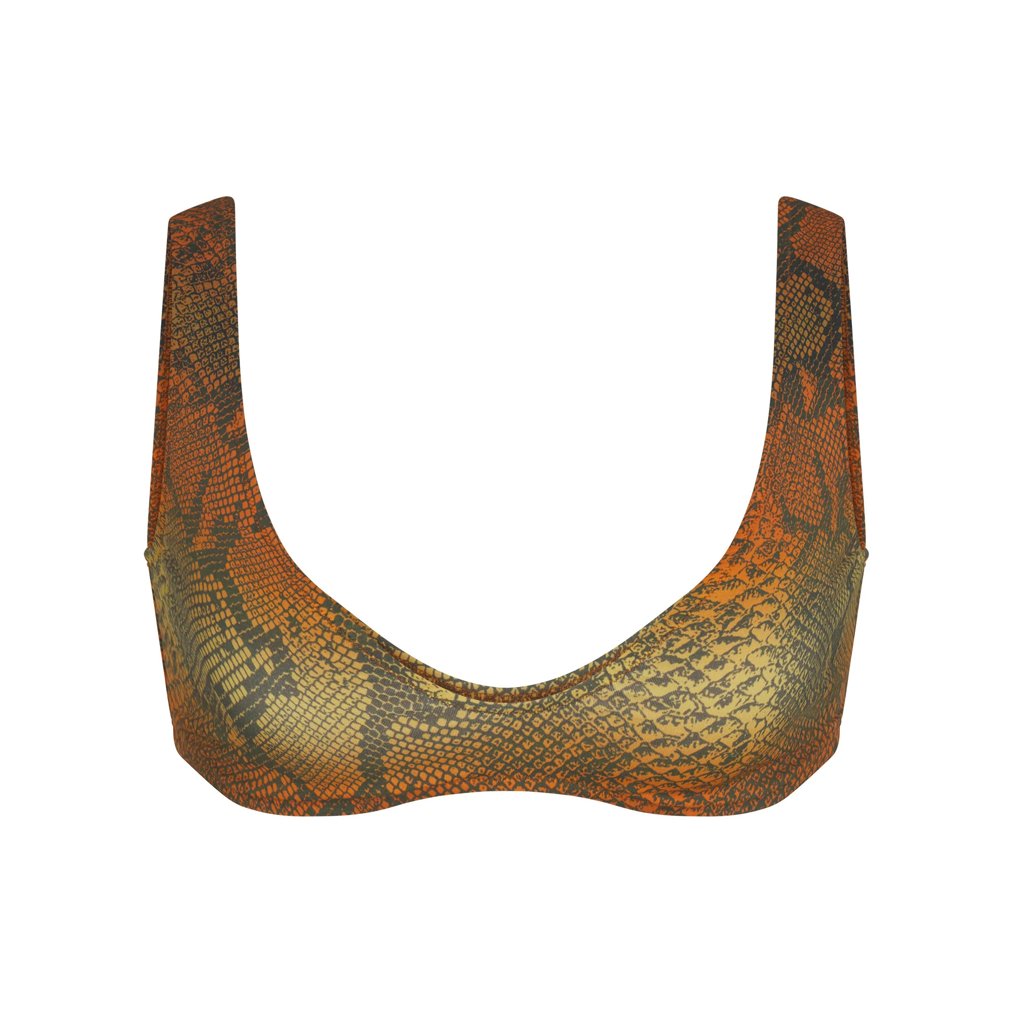 SIGNATURE SWIM PLUNGE BIKINI TOP | FOREST OMBRE SNAKE | SKIMS | SKIMS (US)