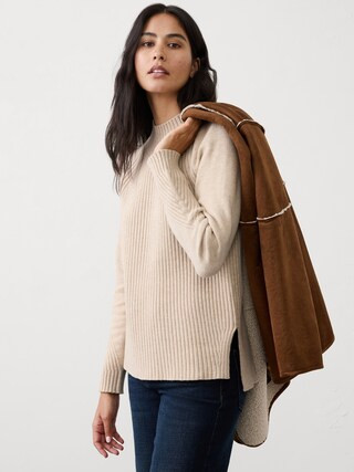 Ribbed Mock-Neck Sweater | Banana Republic Factory