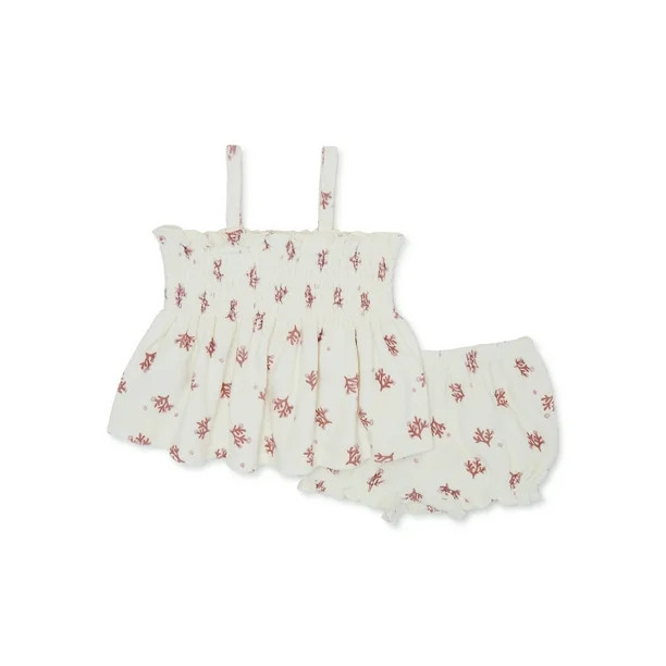 easy-peasy Baby Girls Print Tank Top and Bloomer Shorts Set, 2-Piece, Sizes 0-24M - Walmart.com | Walmart (US)