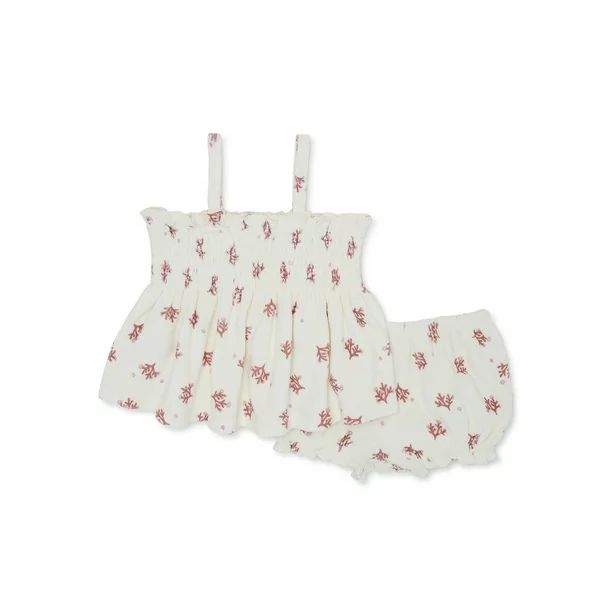 easy-peasy Baby Girls Print Tank Top and Bloomer Shorts Set, 2-Piece, Sizes 0-24M | Walmart (US)
