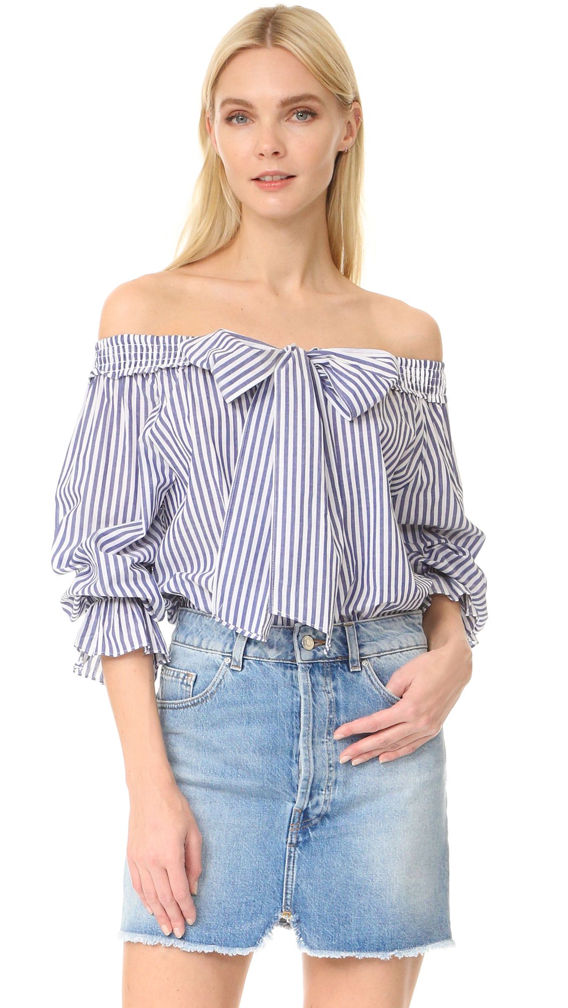 Stripe Off Shoulder Blouse | Shopbop