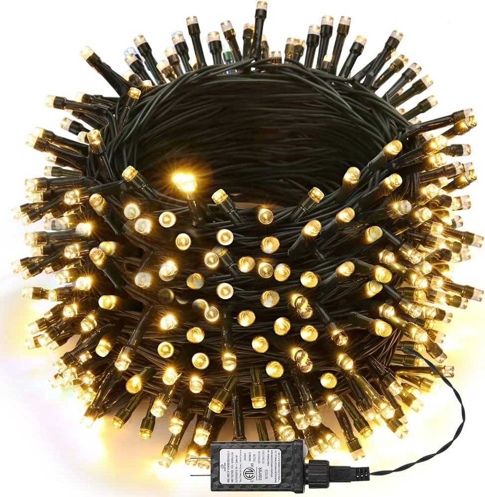 Joomer Christmas Lights 180FT 500 LED String Lights with 8 Modes Timer Waterproof Plug-in Twinkle... | Amazon (US)