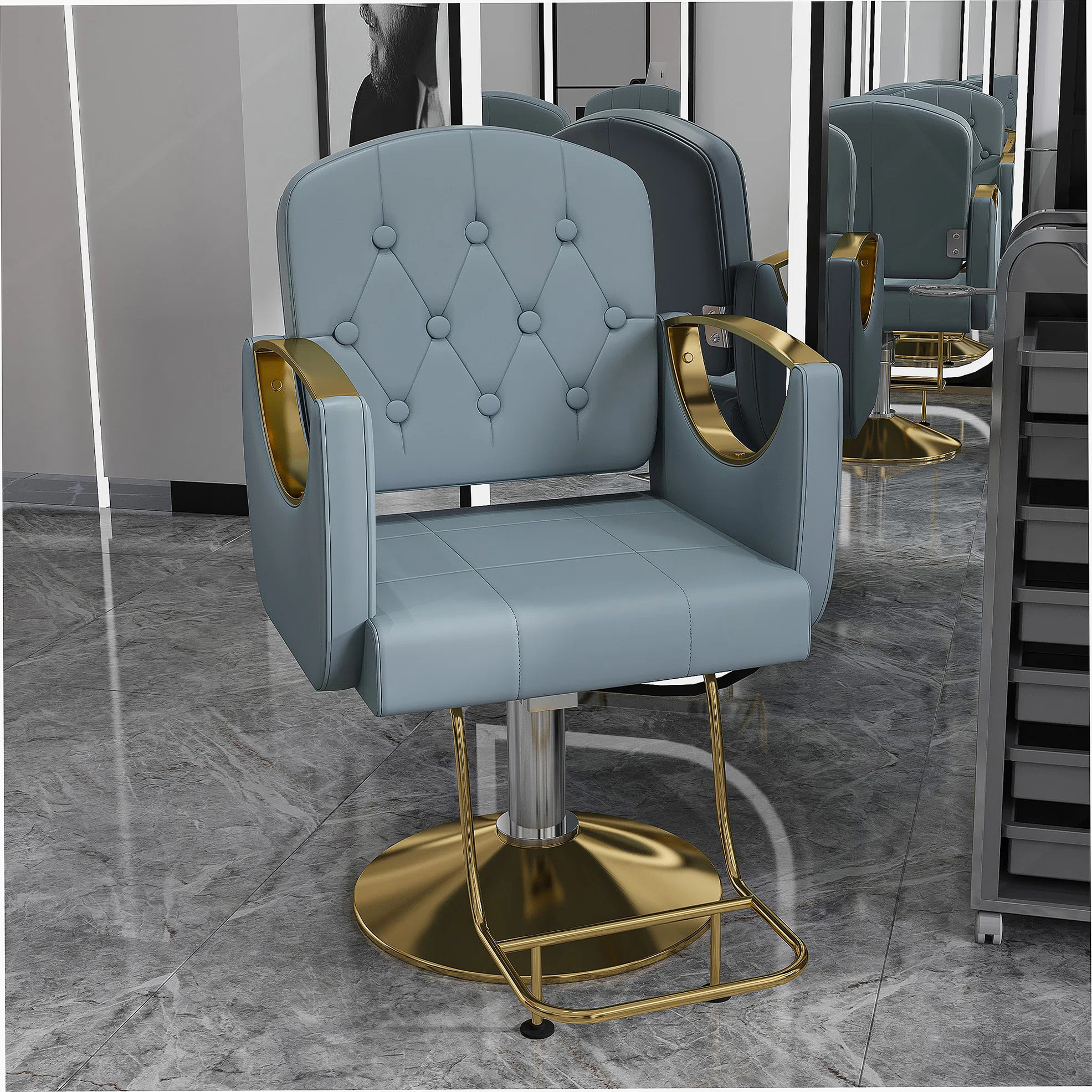 Hydraulic Salon Chair 360° Swivel - Professional Barber Stylist Chair With Pump, Non-Tilting Hai... | Wayfair North America