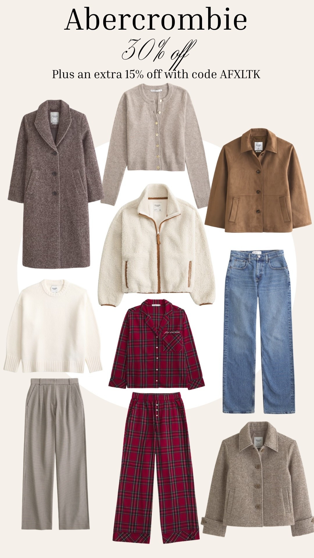 30% off everything at Abercrombie plus an extra 15% off with code AFXLTK 
#blackfriday 