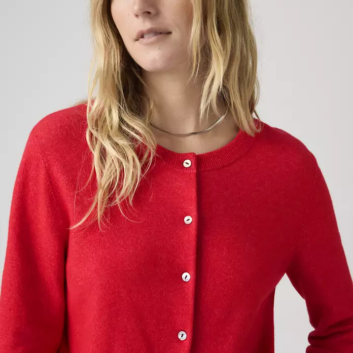 Supersoft Crewneck Cardigan - Red | Levi's® GB | Levi's UK