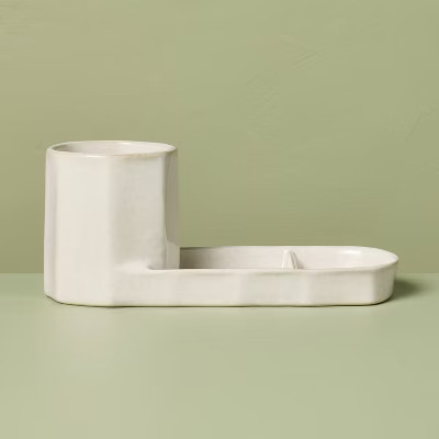 Stoneware Sink Caddy Sour Cream - Hearth & Hand™ with Magnolia | Target