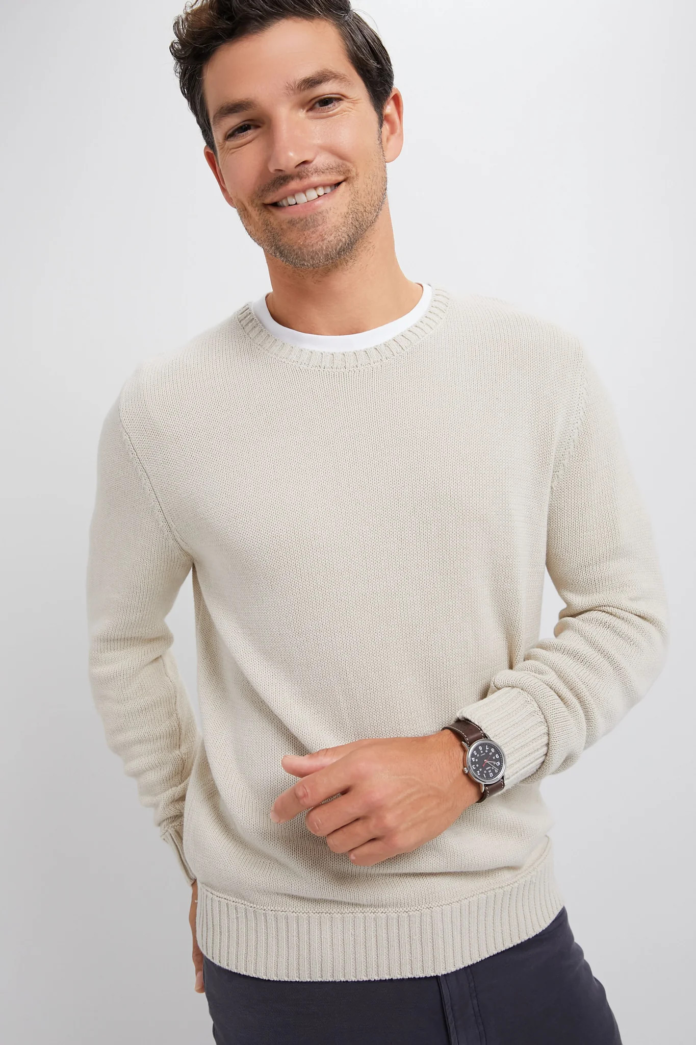 Light Tan All Season Classic Crewneck | Tuckernuck (US)