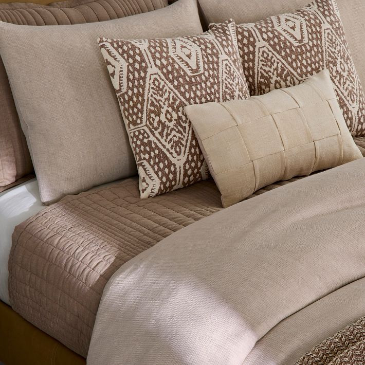 Washed Basketweave Pillow Cover | West Elm (US)