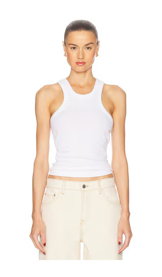 Essential Racer Tank in White | Revolve Clothing (Global)