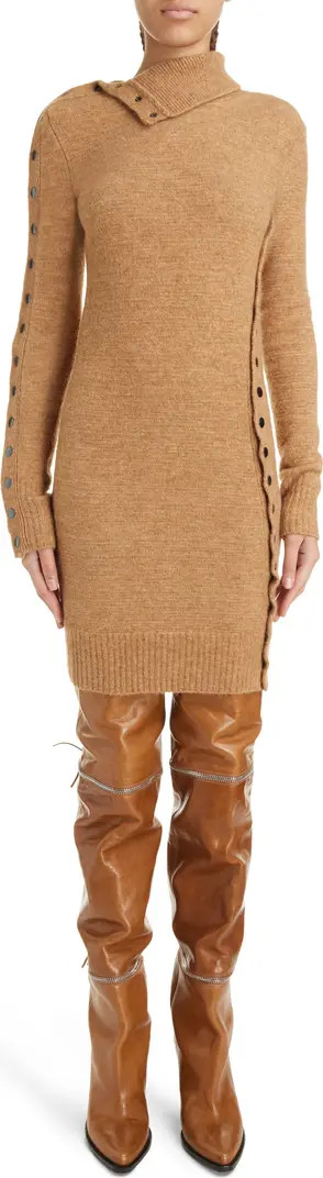 Marina Snap Detail Long Sleeve Sweater Dress | Nordstrom