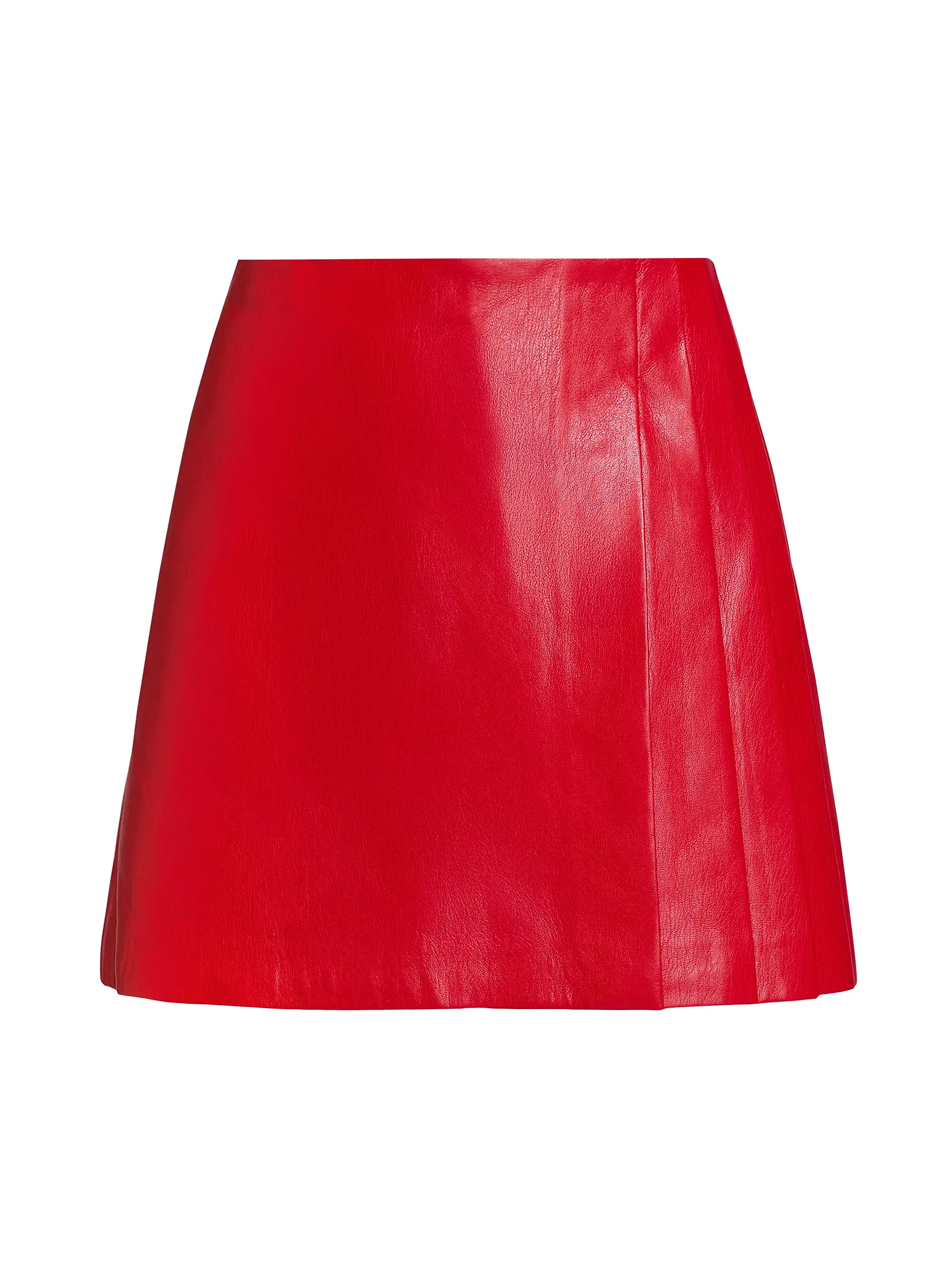 Toni Pleated Vegan Leather Miniskirt | Saks Fifth Avenue