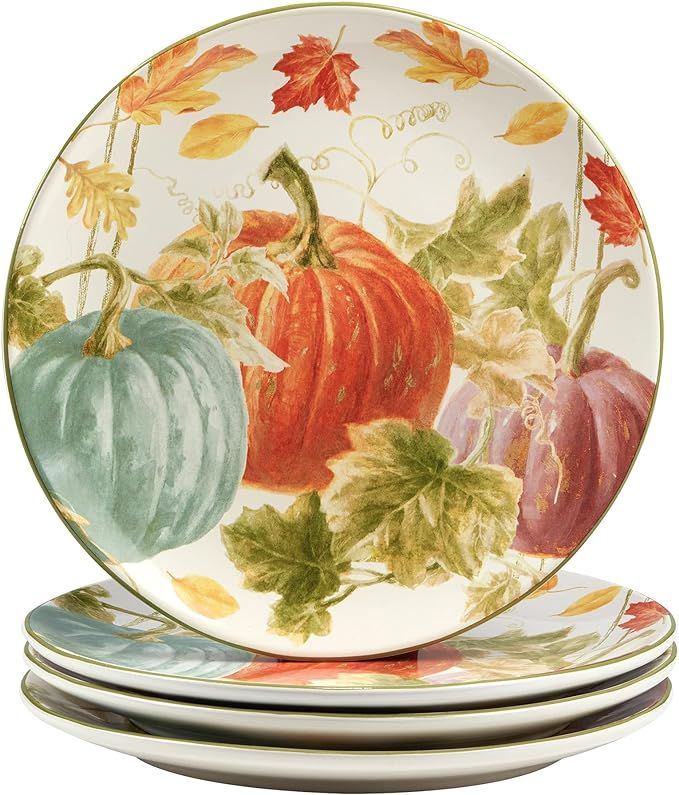 Certified International Autumn Harvest 11" Dinner Plates. Set of 4, Multicolor | Amazon (US)
