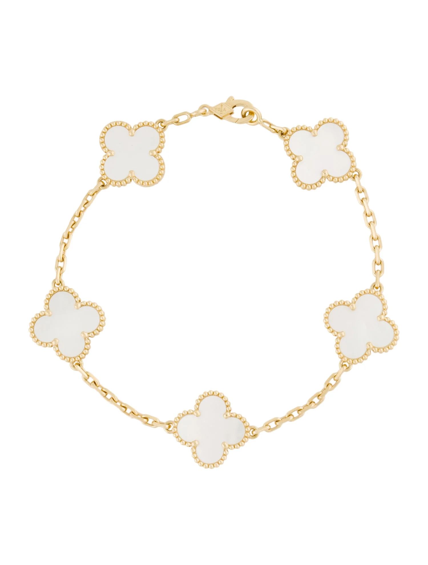 Vintage Mother Of Pearl Alhambra 5 Motifs Bracelet | The RealReal