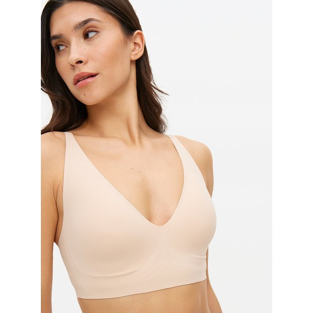 Buy Flexform™ Beige High Apex Bonded Plunge Bra L | Bras | Tu | Tu Clothing