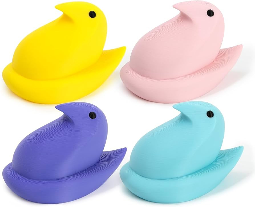 DAZONGE Easter Decor Peep Chick Figurines, Set of 4 Colorful Easter Decorations for Home, Spring ... | Amazon (US)