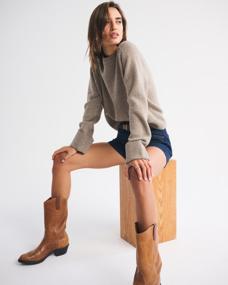 The A&F Madeline Crew Sweater | Abercrombie & Fitch (US)