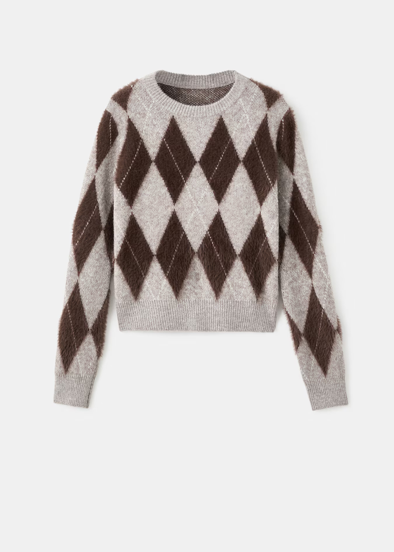 Argyle knit sweater - Women | MANGO United Kingdom | Mango EU