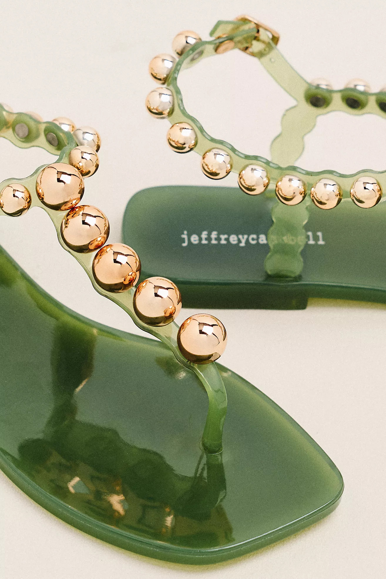 Jeffrey Campbell Plated T Strap Thong Sandals | Anthropologie (US)