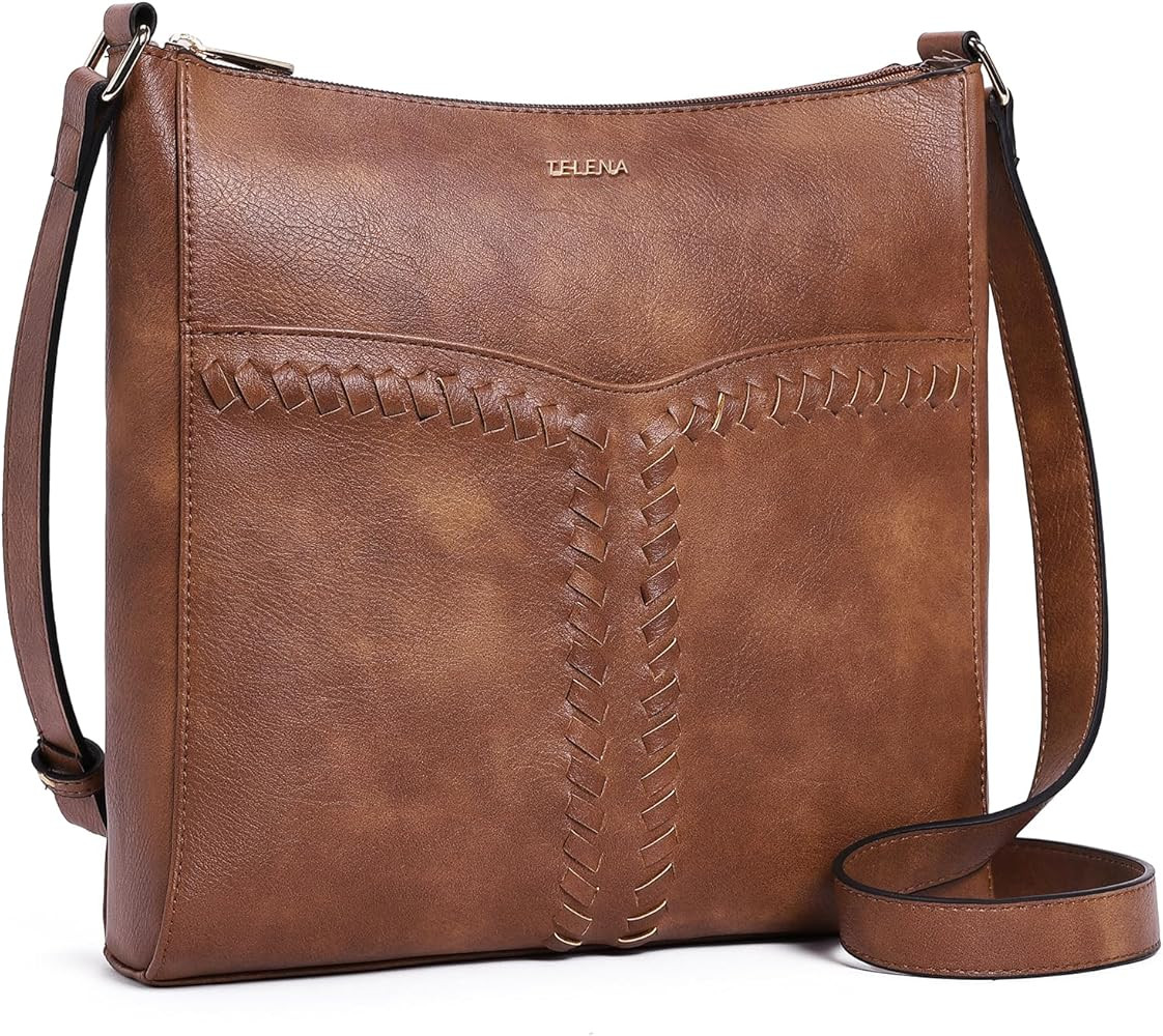 Telena Vegan Leather Crossbody Purses Handbags Hobo Bags Bucket for Women | Amazon (US)