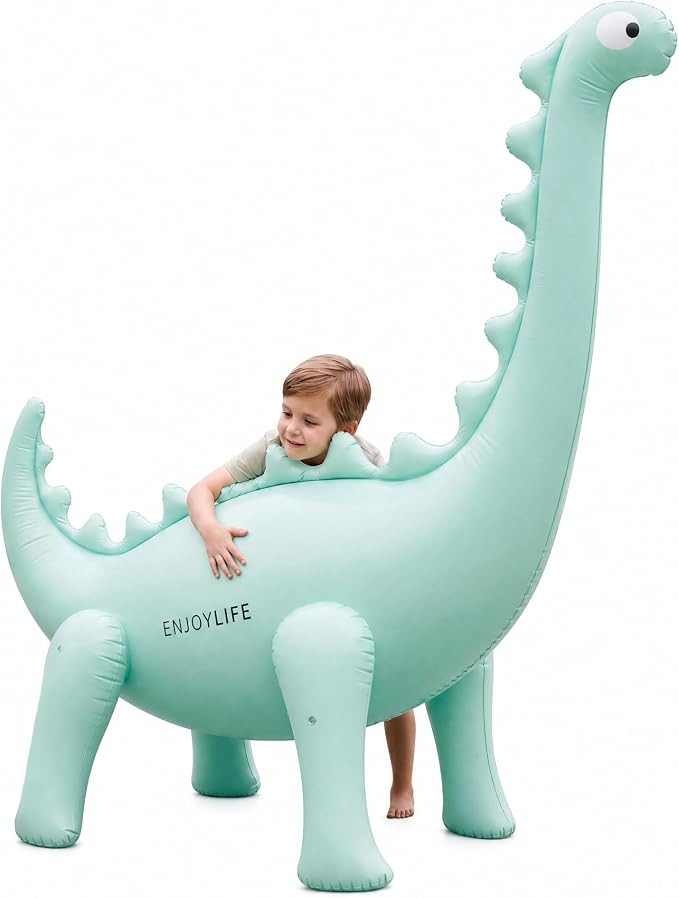 Inflatable Dinosaur Sprinkler for Kids, 6.5FT Giant Brachiosaurus Water Spray Toy with 16.5FT Hos... | Amazon (US)