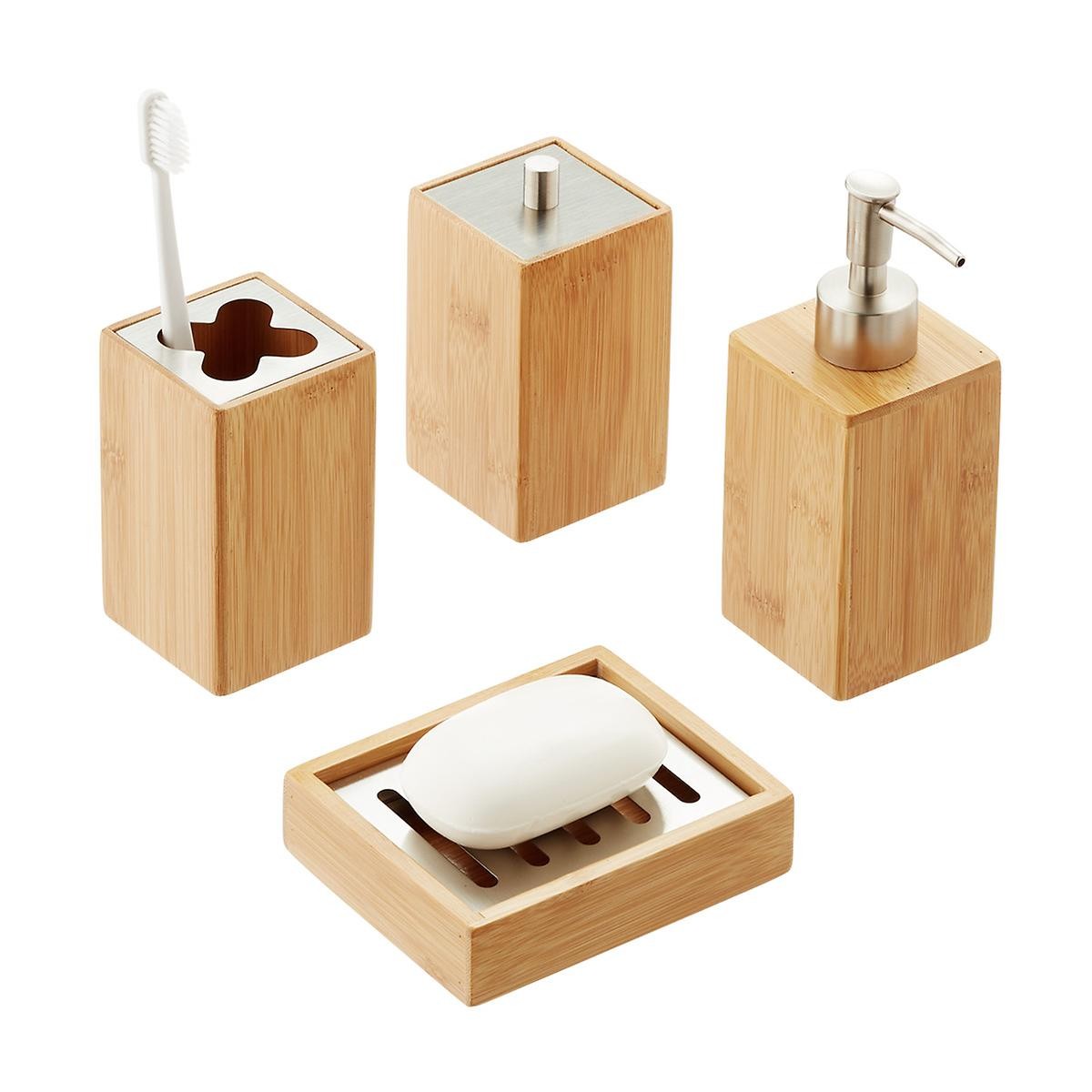 Bamboo Countertop Bathroom Set | The Container Store