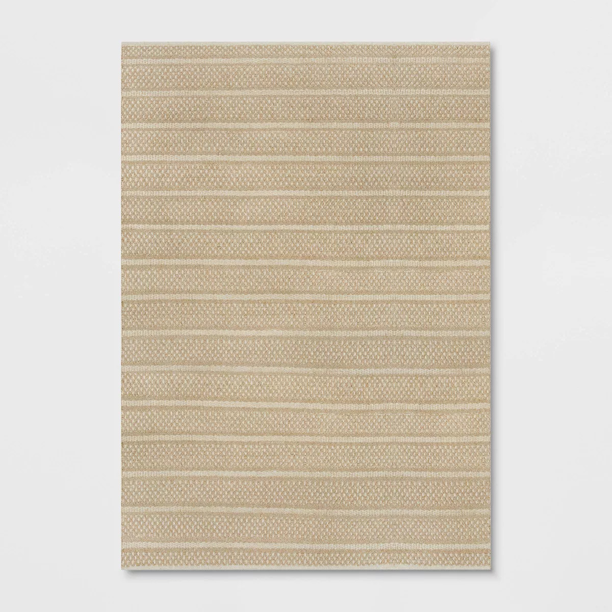 Textured Tonal Stripe Outdoor Rug Tan - Threshold™ designed with Studio McGee | Target