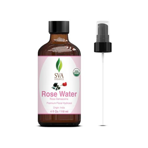 SVA ORGANICS Rose Water 4oz (118 ml) Refreshing Rose Water Spray for Skin Care, Skin Hydration, Bath, Soaps, Haircare & Aromatherapy | Amazon (US)