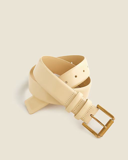 Wide belt in spazzolato leather | J. Crew US