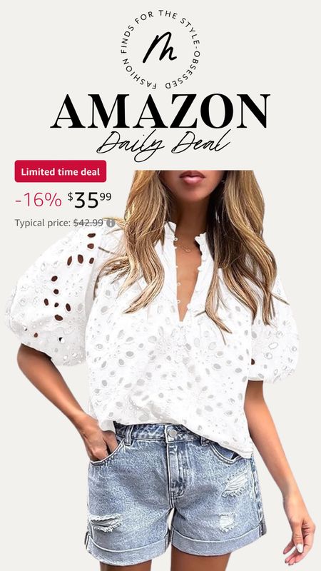 🚨Amazon Daily Deal- the perfect blouse for spring 

#LTKsalealert #LTKfindsunder50 #LTKstyletip