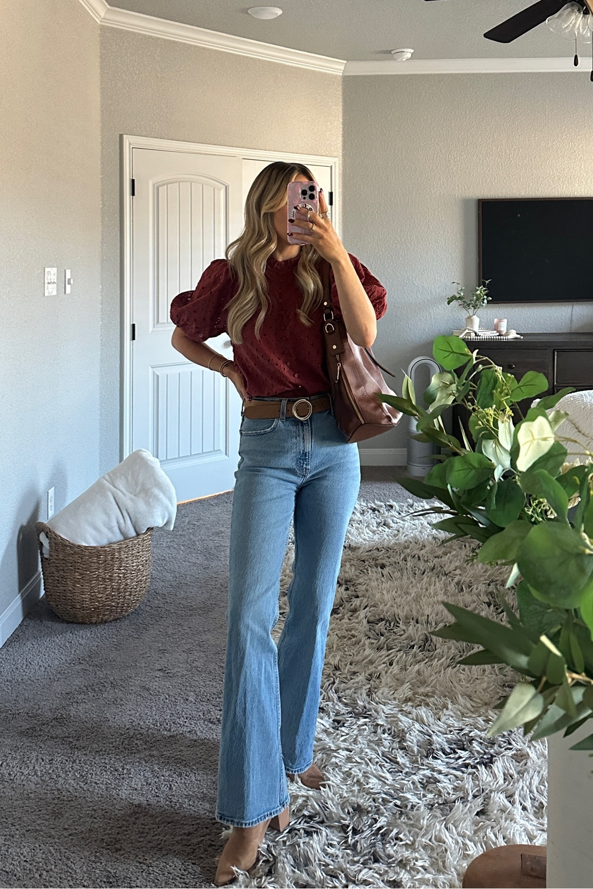 fall ootd! use code AFMORGAN for an extra 15% off my flare jeans! top, bag, boots are amazon! suede belt is target and sooo cute!

#LTKSaleAlert #LTKFindsUnder100 #LTKFindsUnder50