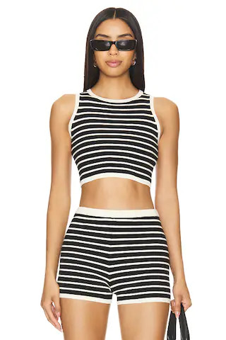 Lovers and Friends Lucrezia Tank in Black & Ivory from Revolve.com | Revolve Clothing (Global)