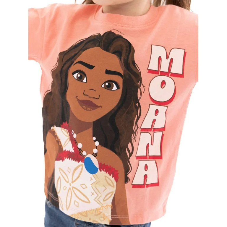 Disney Moana Toddler Short Sleeve Crewneck Tee, Sizes 12M-5T | Walmart (US)