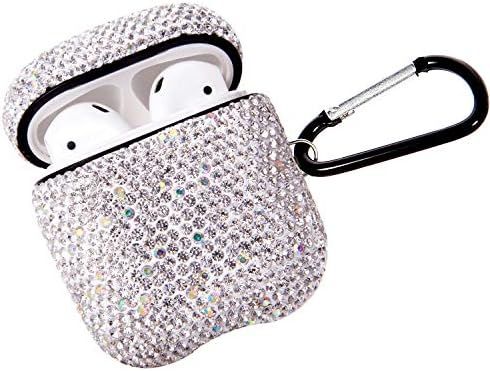 Sparkly Diamond Case for AirPods with Keychain, Shockproof Protective Premium Bling Rhinestone Co... | Amazon (US)