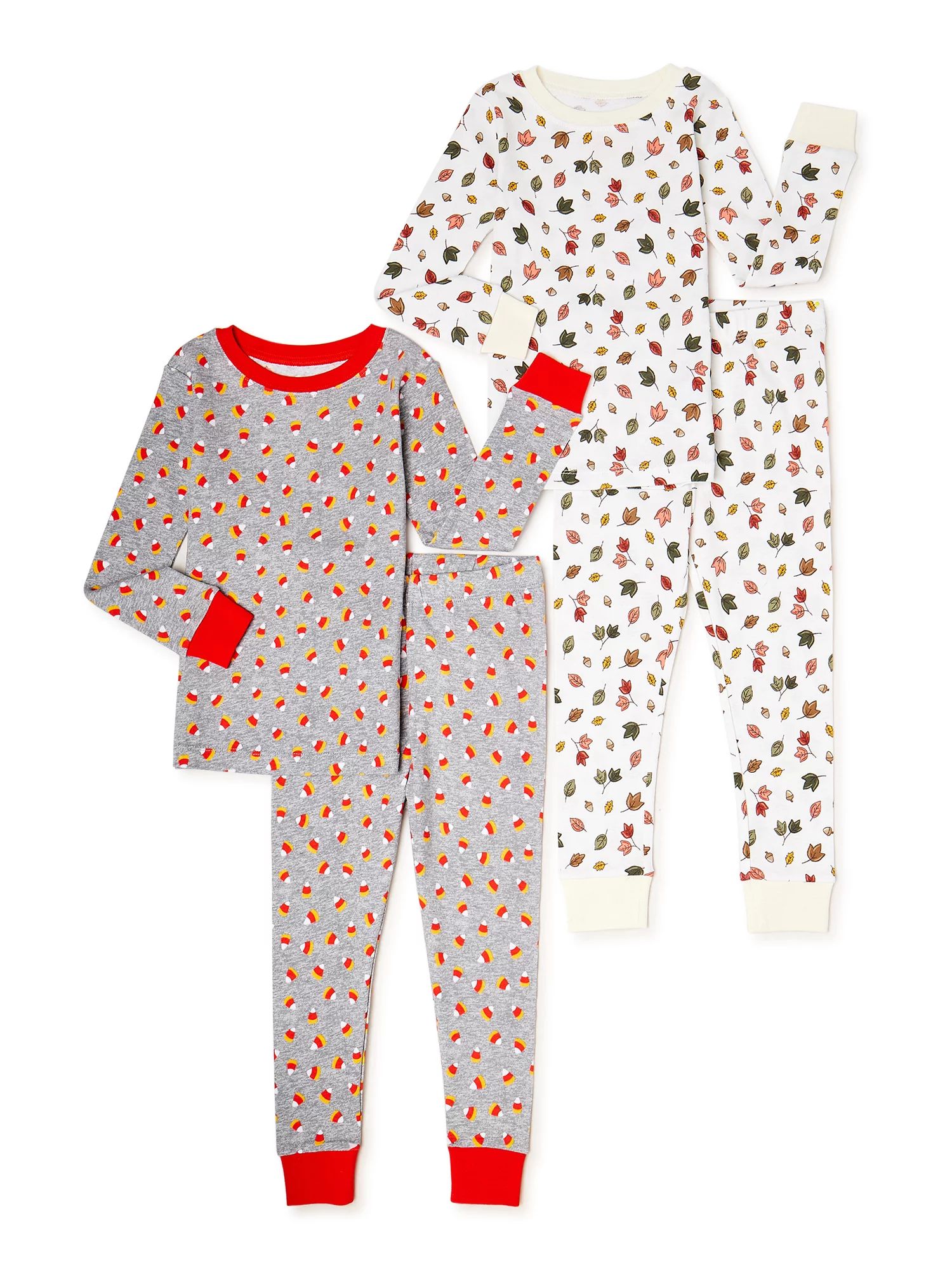 Way to Celebrate Baby and Toddler Fall and Halloween Pajamas, 4-Piece Set | Walmart (US)