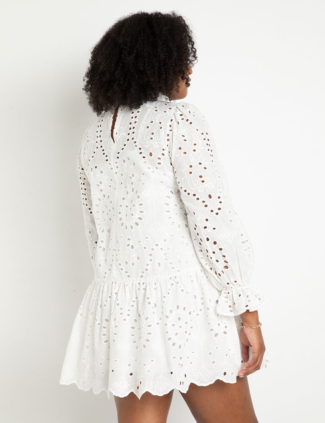 Eyelet Easy Dress | Women's Plus Size Dresses | ELOQUII | Eloquii