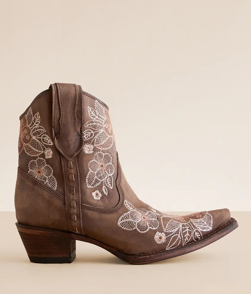 Western Leather Ankle Boot | Buckle