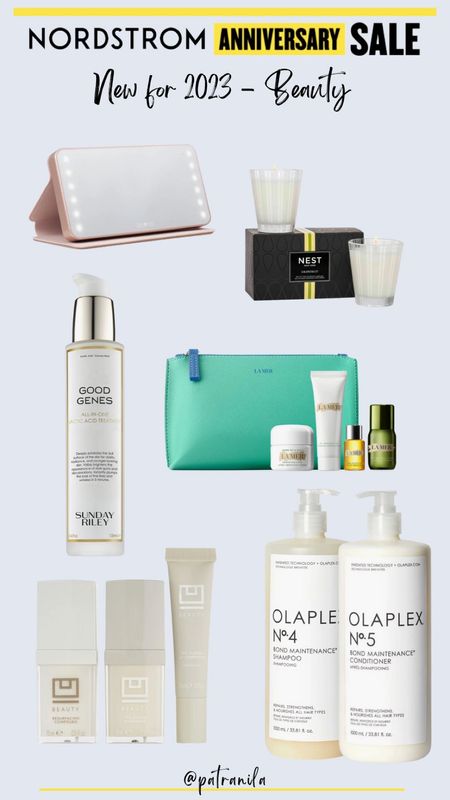 New brands and beauty products in the 2023 Nordstrom Anniversary Sale. The NSALE is getting in on the jumbo size beauty trend with large sizes of Olaplex Shampoo and Conditioner and Sunday Riley Good Genes. U Beauty makes its Nordstrom Sale debut.

#LTKunder100 #LTKbeauty #LTKxNSale