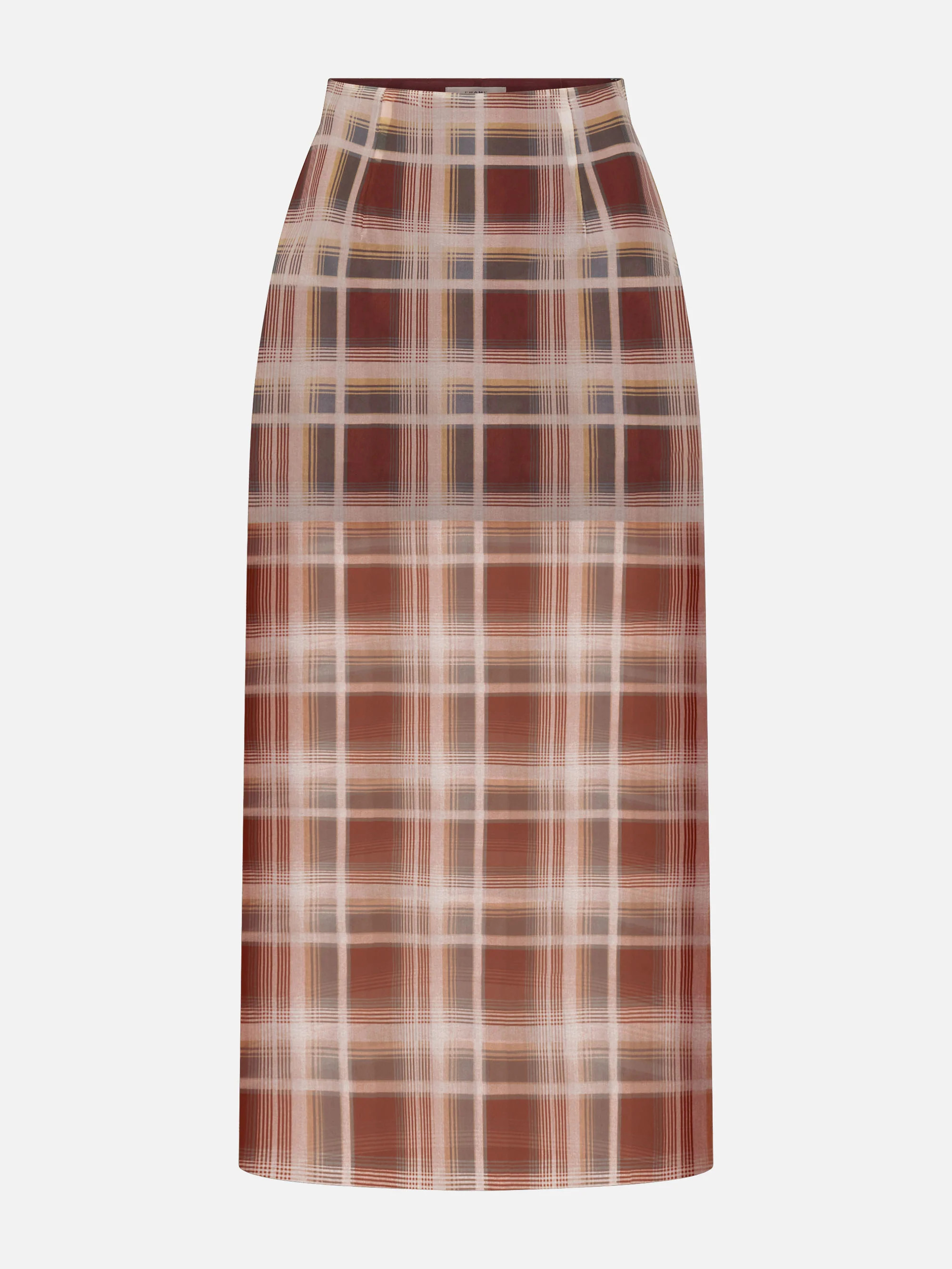 The Plaid Organza Skirt -- Silver Peony Plaid | Frame Denim