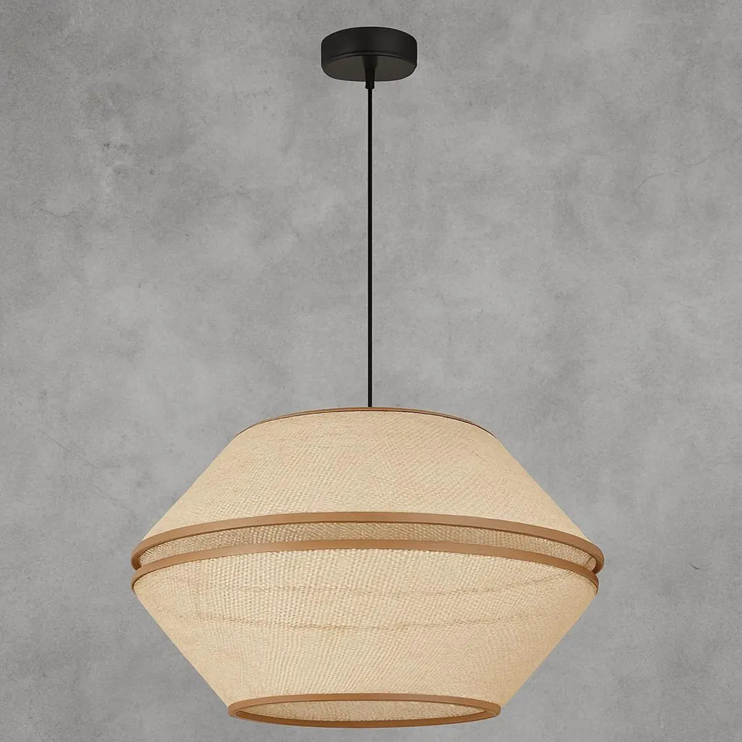 Boho Hanging Lamp With Natural Straw Hat Ø45cm | Rattan Look | 1xe27 | Rustic & Warm Living Styl... | Etsy (US)