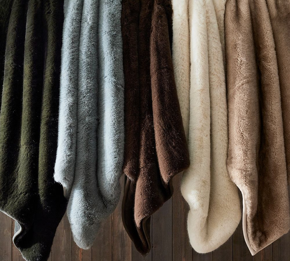 Faux Fur Mink Throw | Pottery Barn (US)