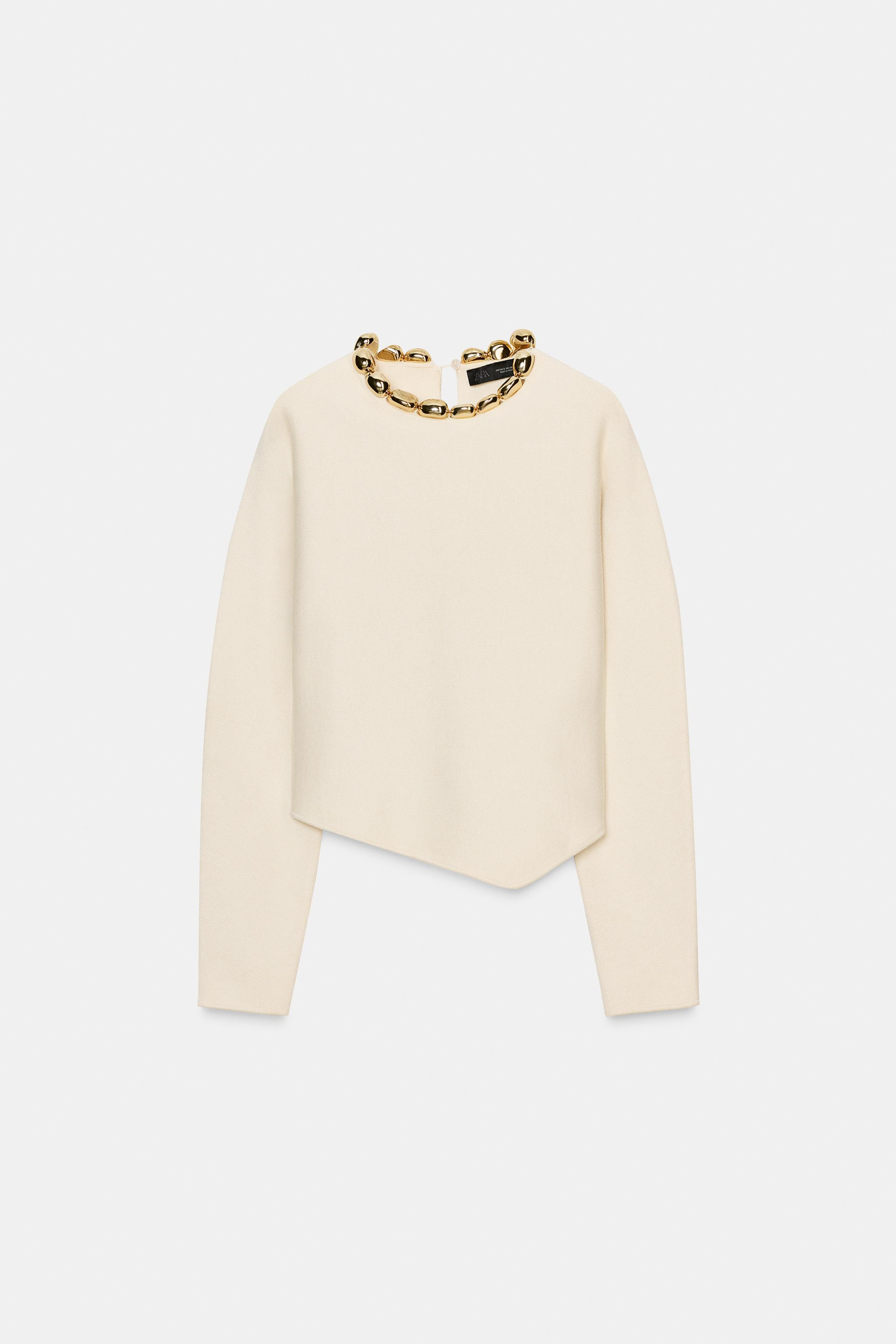 JUMPER WITH BALLS ON THE NECK | Zara US
