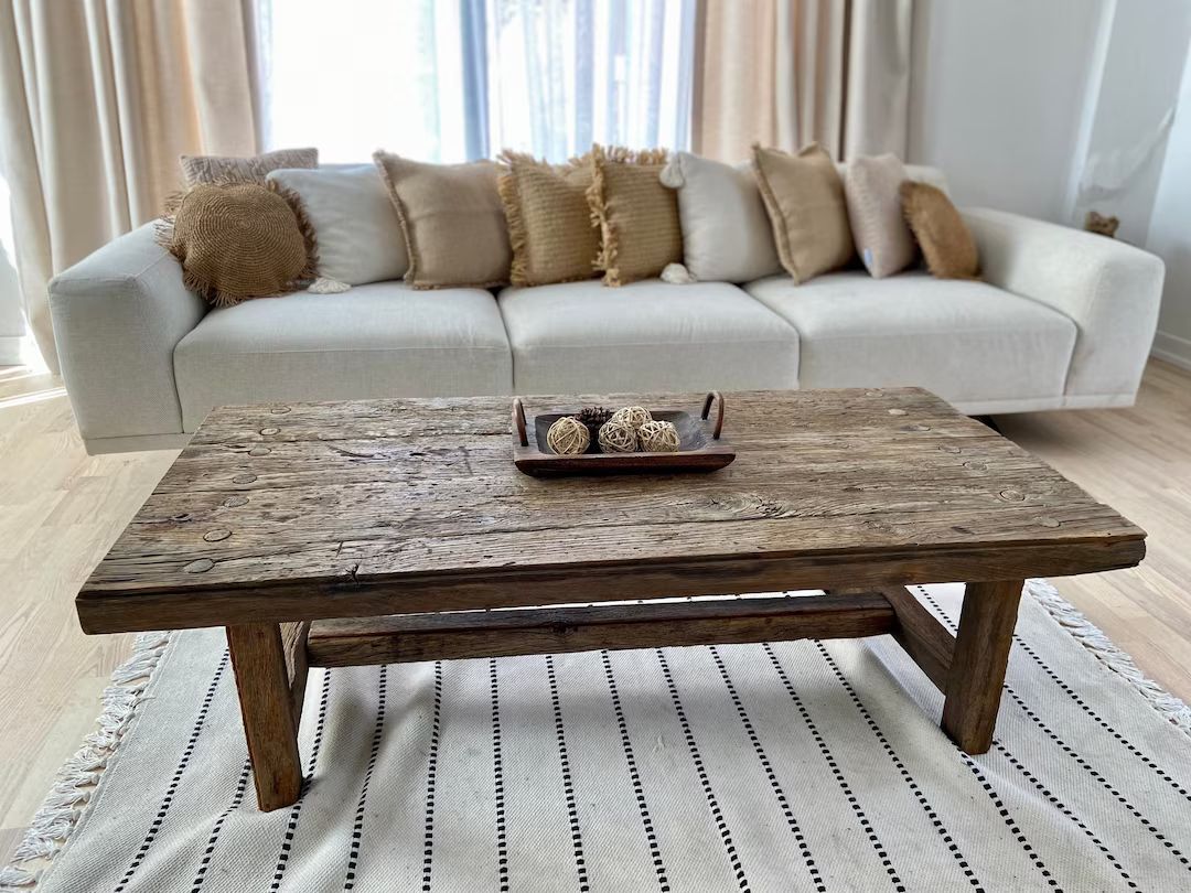 Wood Coffee Table Rustic Reclaimed Wood Furniture and Decor, Reclamied Furniture Rustic Coffee Ta... | Etsy (US)