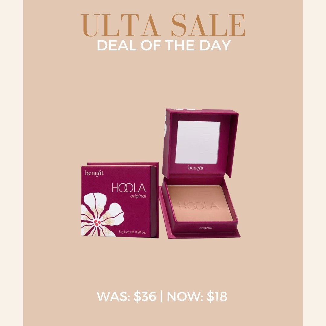 Ulta Deal of the Day ✨
Benefit Hoola Matte Powder Bronzer
Was: $36 | Now: $18