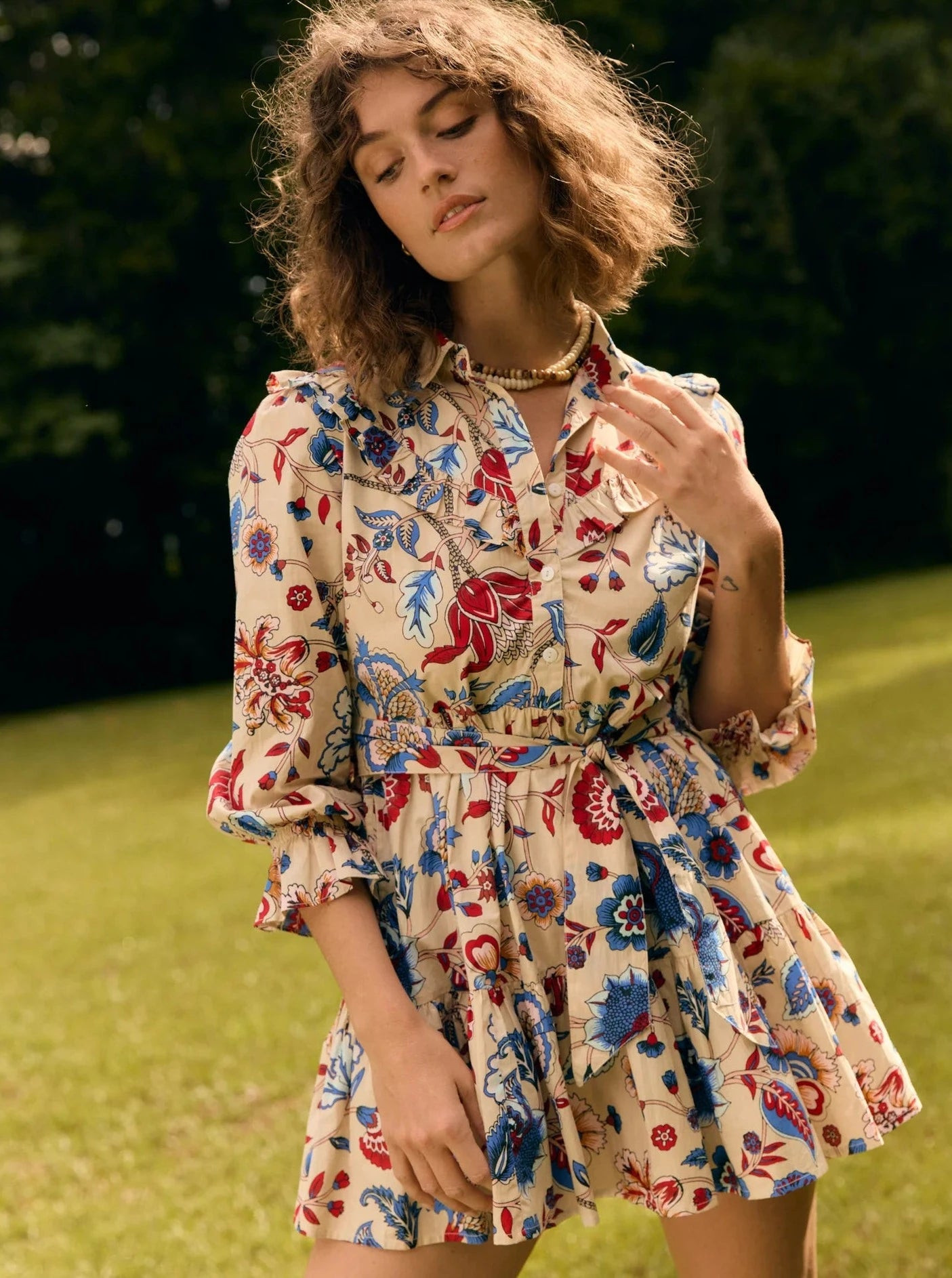 Dale Dress in Chestnut Chintz | Beau & Ro