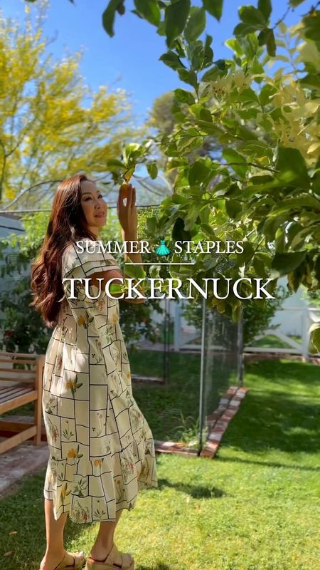 Summer dresses from @tuckernuck I’m going to live in! #tuckernuckpartner 
I have been eyeing the Alice Dress since it came out! Sizing details below. Which look is your favorite, 1, 2, or 3?

Shop this on my LTK page @Shop.LTK — and follow @tuckernuck for more inspirational content. Tuckernuck has your summer style staples! 

Sizing details:
Alice dress (in fresher buds print and black):  I’m wearing a size small for a loose fit!
Chloe Dress comes in 8 colors! I sized down in XS, it is tighter in the bust area so small would have been fine too. If you are busty stick with normal size or size up.
Ocean Avenue Sandals comes in 3 colors. I’m wearing Cognac in size 8, my true size. I usually wear 8.5 in sandals but the 8 works great! Comfortable and a must have this summer! 

#tuckernucking #liketkit 


#LTKOver40